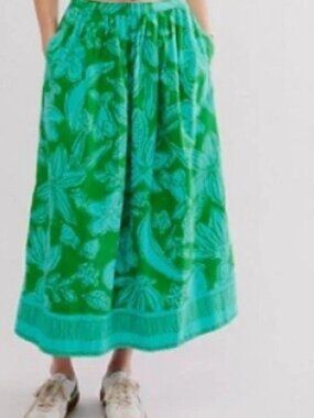 Free People Copa Cabana Bold & Beachy Floral Printed Skirt S